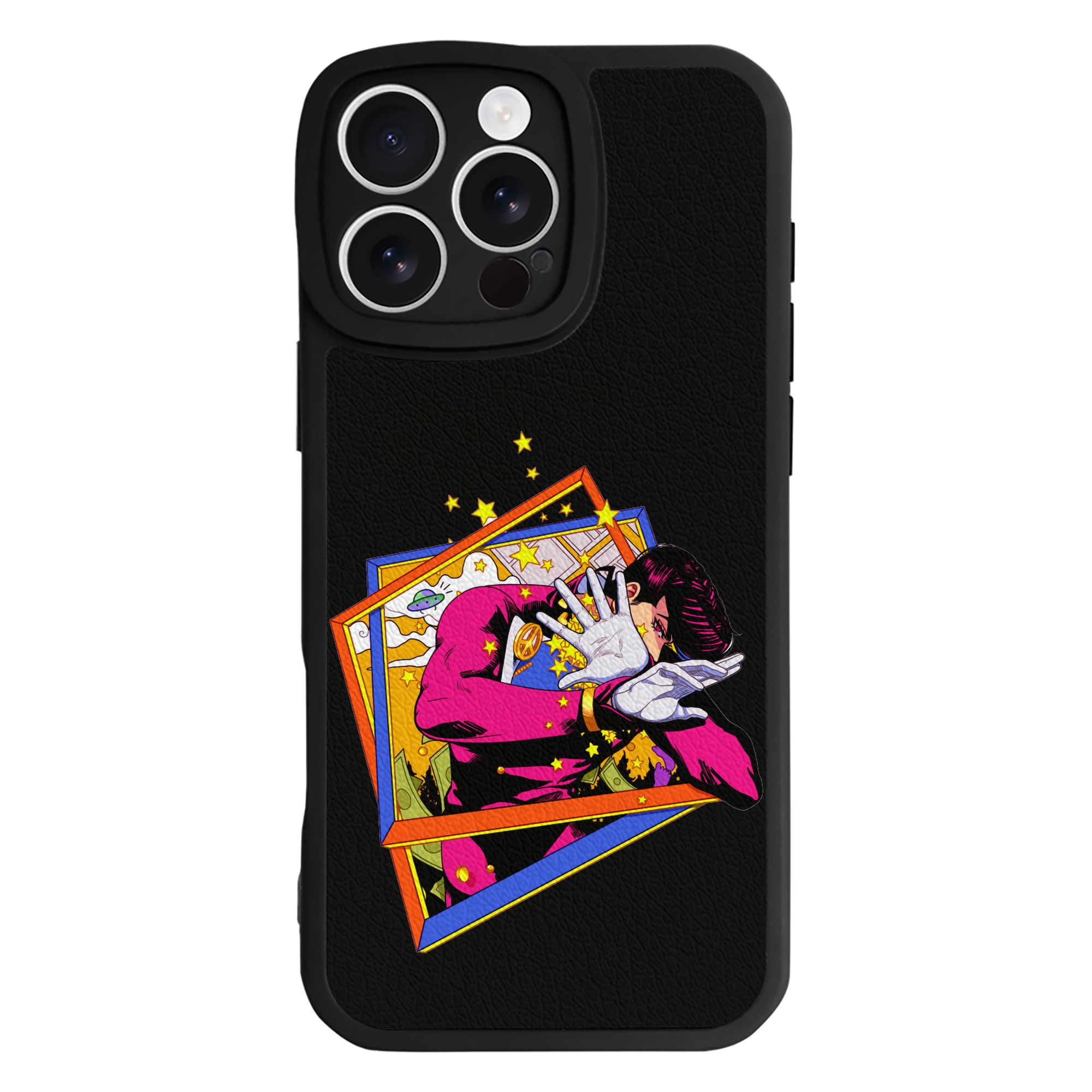 （画像用） ジョジョの奇妙な冒険 ひがしかた じょうすけ JoJo's Bizarre Adventure Higashikata Josuke 【iPhone 16シリーズ対応】シリコンスマホケース（レザー調） 材質：シリコン